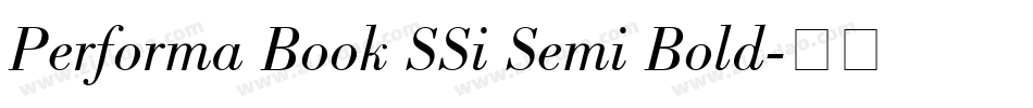 Performa Book SSi Semi Bold字体转换